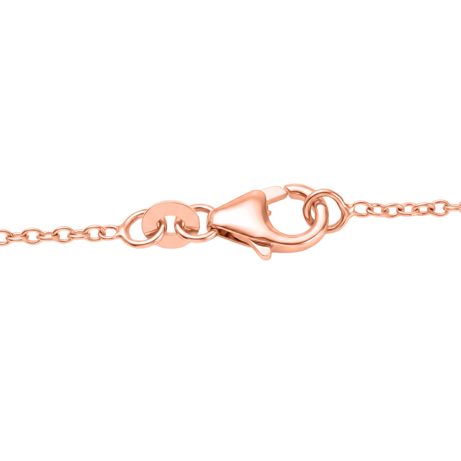 D'Joy AA Rosa Opal, Natürlicher Rhodolith Granat Halskette ca. 45 cm 925 Silber 750 Roségold Vermeil ca. 15,23 ct.