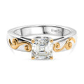 EVER TRUE Moissanit Ring Nickelfreies Messing, Bicolor (Größe 17.00) ca. 1,16 ct
