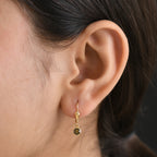 D'Joy AA Natürlicher goldener Tansanit Ohrringe 925 Silber 750 Gelbgold Vermeil ca. 0.56 ct