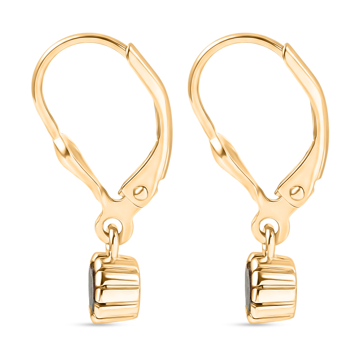 D'Joy AA Natürlicher goldener Tansanit Ohrringe 925 Silber 750 Gelbgold Vermeil ca. 0.56 ct