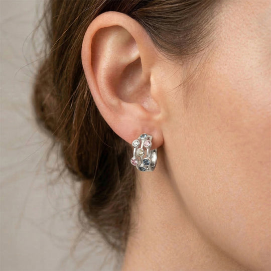 LUXURIANT DIAMOND - Grüner Diamant SI, Lab Grown Gelb Diamant Ohrringe 925 Silber Rhodiniert (10-15 Werktage Lieferzeit) ca. 2.00 ct