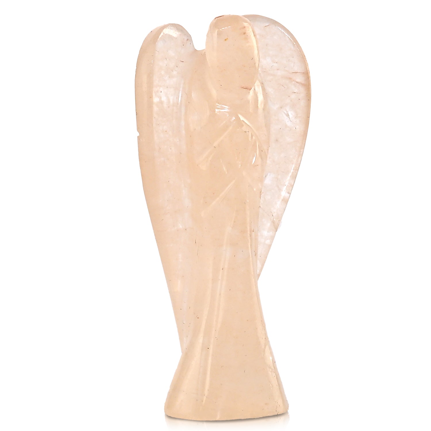 LIVMORE Handgeschnitzte Schutzengel Figur Gelber Aventurin ca. 7,62 cm