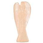 LIVMORE Handgeschnitzte Schutzengel Figur Gelber Aventurin ca. 7,62 cm