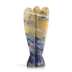 LIVMORE Handgeschnitzte Schutzengel Figur Sodalith ca. 7,62 cm Dunkelblau