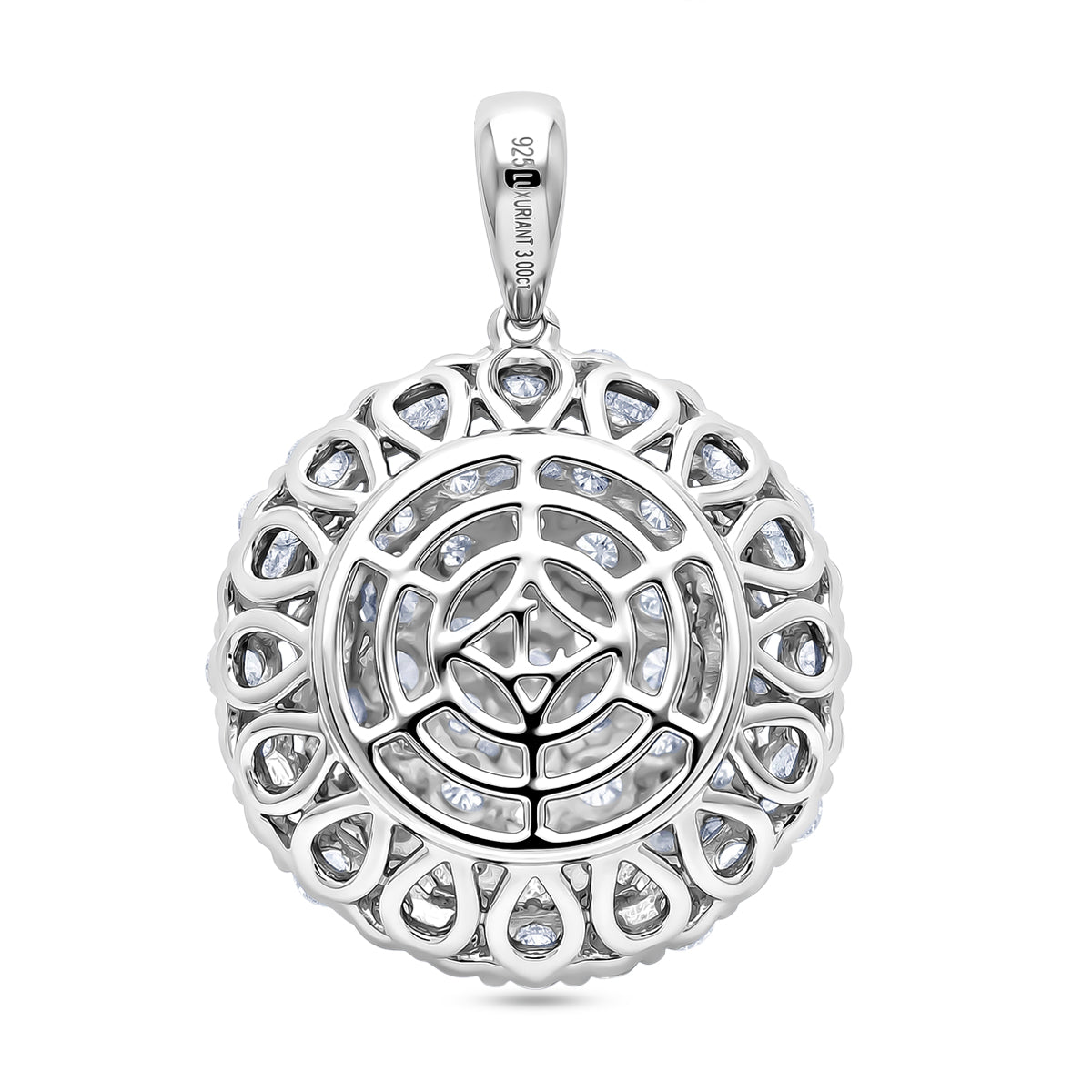 LUXURIANT DIAMOND - Lab Grown Diamant SI-GH Anhänger 925 Silber Rhodiniert ca. 3,00 ct.