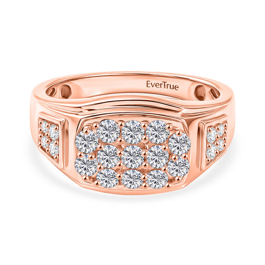 EVER TRUE Moissanit Ring Nickelfreies Messing (Größe 19.00) ca. 0,79 ct
