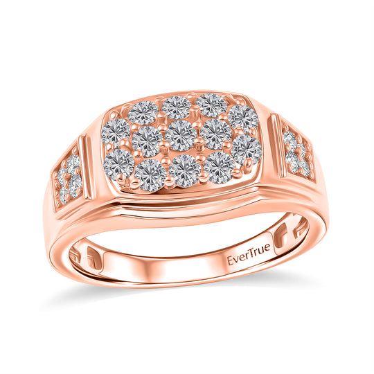 EVER TRUE Moissanit Ring Nickelfreies Messing (Größe 19.00) ca. 0,79 ct