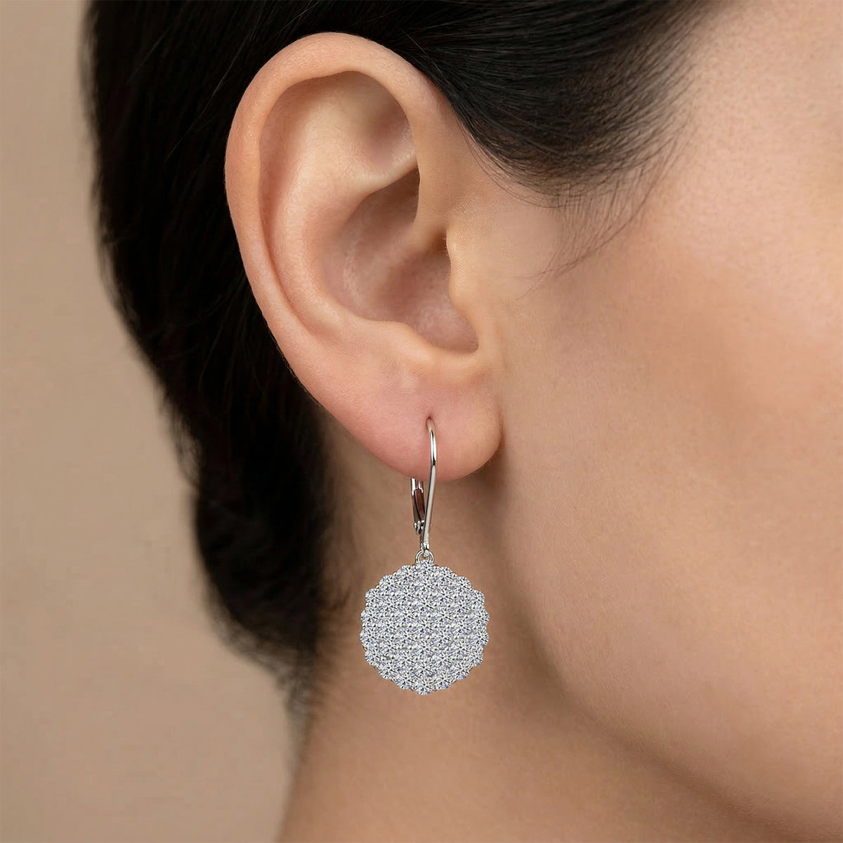 LUXURIANT DIAMOND - Lab Grown Diamant SI-GH Ohrringe 925 Silber Rhodiniert ca. 3.00 ct