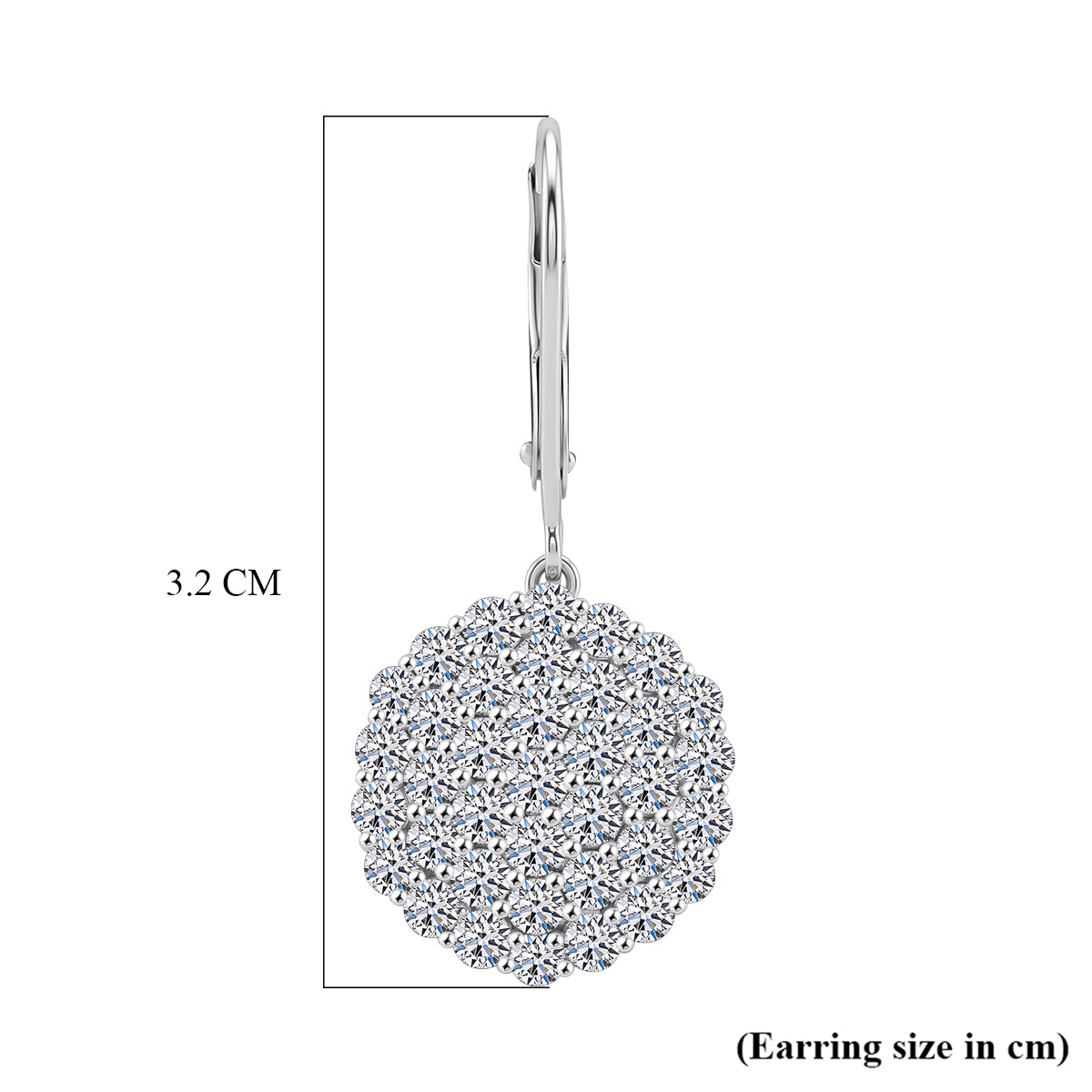 LUXURIANT DIAMOND - Lab Grown Diamant SI-GH Ohrringe 925 Silber Rhodiniert ca. 3.00 ct