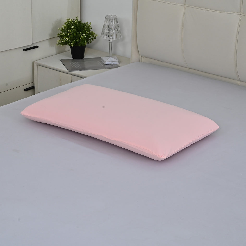LIVMORE viskoelastisches Kopfkissen mit Kühlbezug, Rosenduft, 70x40x10cm, Rosa