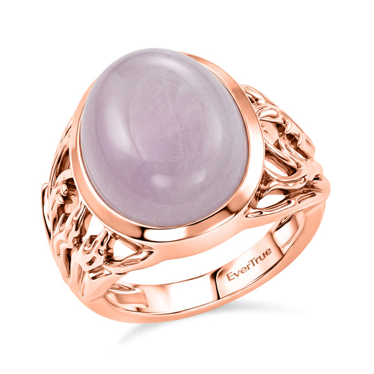 EVER TRUE Kunzit Ring Nickelfreies Messing Roségoldfarben (Größe 18.00) ca. 11.28 ct