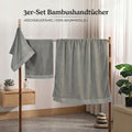 "Set of 3 bamboo towel Material:Loop:100% bamboo Base fabric:100% cotton"
