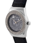 GENOA - J Francis gefertigt mit SWAROVSKI Weißer Swarovski Kristall Uhren 23 cm Reine Legierung