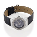 GENOA - J Francis gefertigt mit SWAROVSKI Weißer Swarovski Kristall Uhren 23 cm Reine Legierung