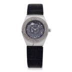 GENOA - J Francis gefertigt mit SWAROVSKI Weißer Swarovski Kristall Uhren 23 cm Reine Legierung