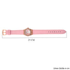 GENOA - J Francis gefertigt mit SWAROVSKI Weißer Swarovski Kristall Uhren 23 cm Reine Legierung IP Rosa Plattierung