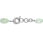 EVER TRUE Grün gefärbter Chalzedon Halskette ca. 45 cm Nickelfreies Messing Platiniert ca. 485.00 ct