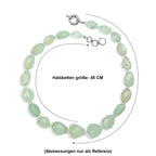 EVER TRUE Grün gefärbter Chalzedon Halskette ca. 45 cm Nickelfreies Messing Platiniert ca. 485.00 ct
