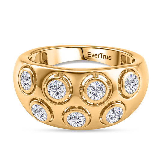 EVER TRUE Moissanit Ring Nickelfreies Messing (Größe 17.00) ca. 0,86 ct