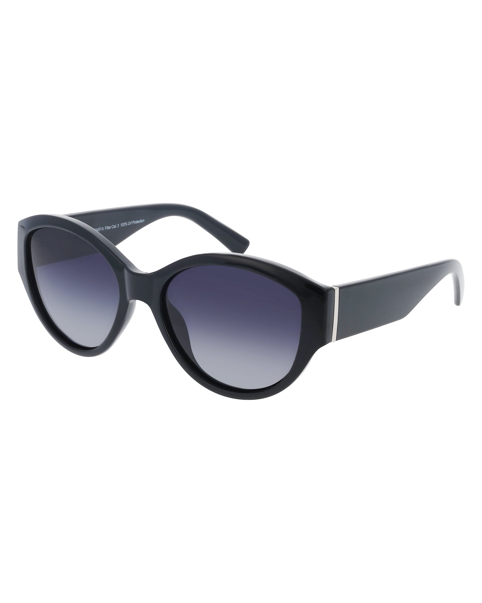 SOLE & LUCE - Swiss Eyewear, Polarized UV 400 Schutz Sonnenbrille, Schwarz,Silber