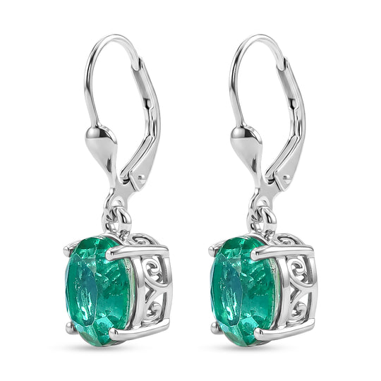 D'Joy Pfau Quarz Triplette Ohrringe 925 Silber Rhodiniert ca. 5.75 ct