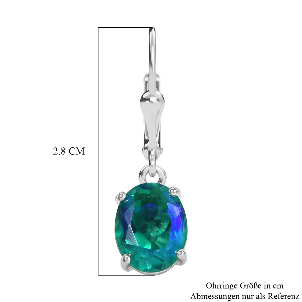 D'Joy Pfau Quarz Triplette Ohrringe 925 Silber Rhodiniert ca. 5,75 ct.