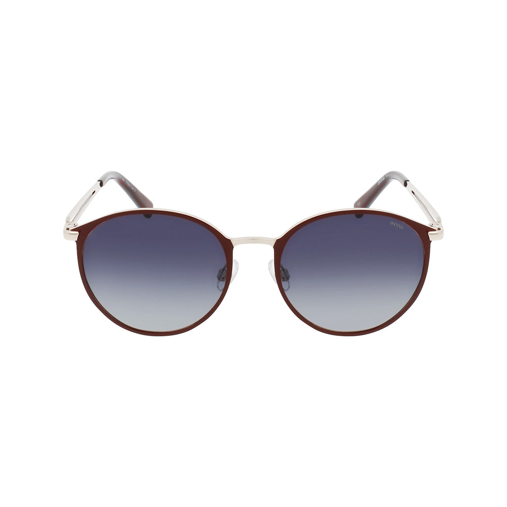 SOLE & LUCE - Swiss Eyewear, Polarized UV 400 Schutz Sonnenbrille Gold/Burgundy