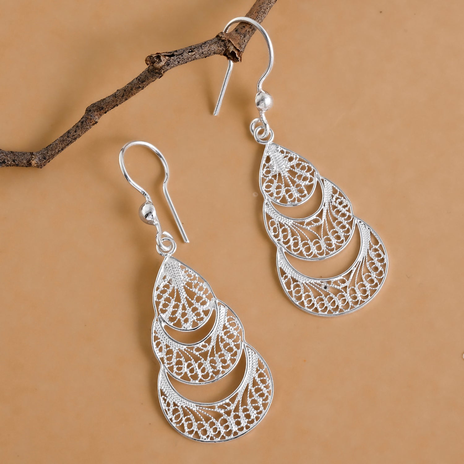 Royal Bali 925 Silber Ohrringe 2,95g