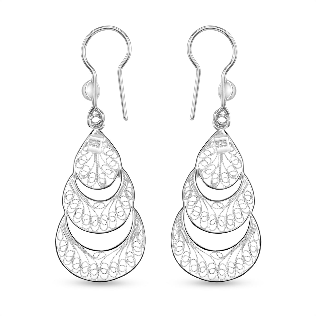 Royal Bali 925 Silber Ohrringe 2,95g