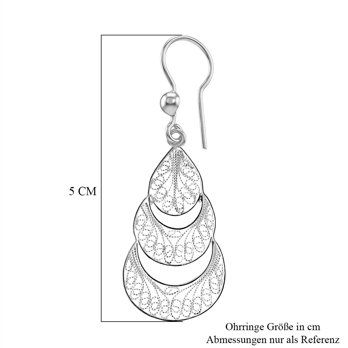 Royal Bali 925 Silber Ohrringe 2,95g