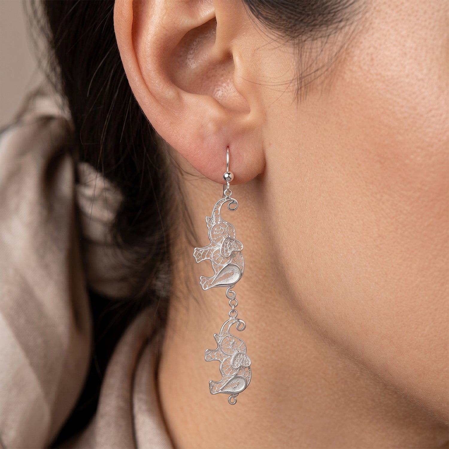 Royal Bali Tarakashi 925 Silber Ohrringe ca.