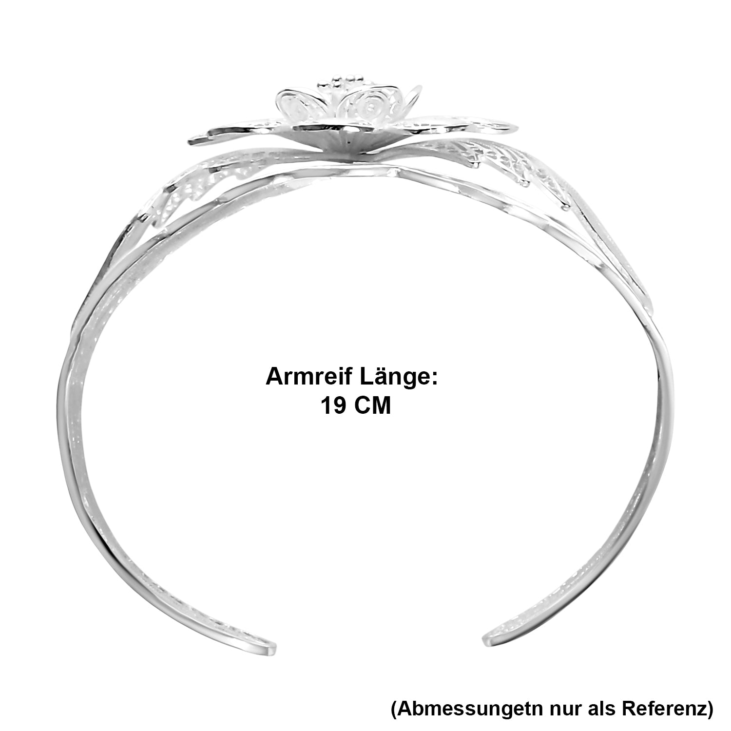 Royal Bali Tarakashi 925 Silber Armreif ca. 19 cm