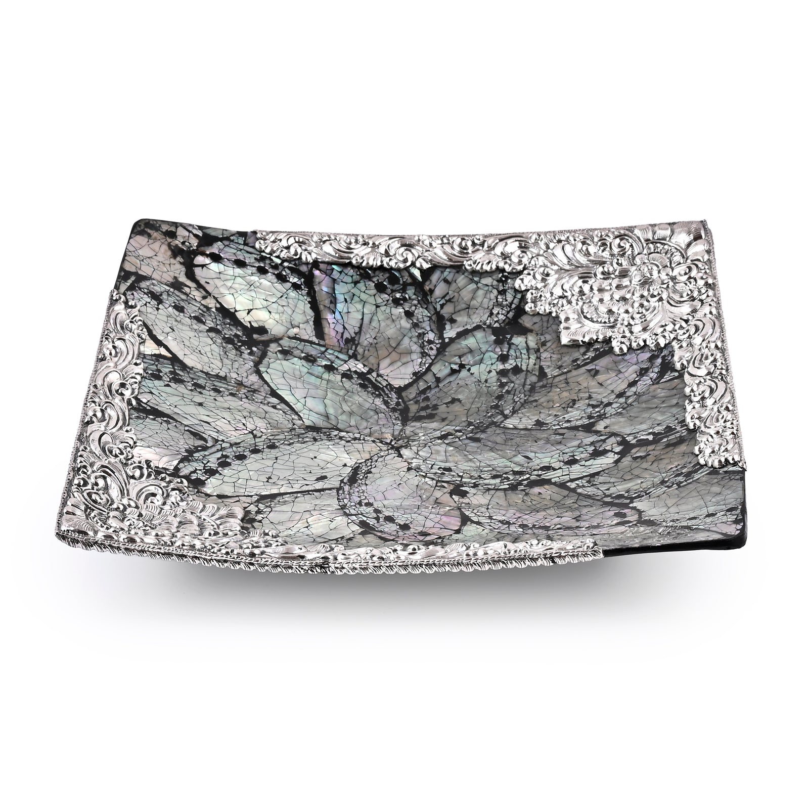 Royal Bali - Abalone Muschel Rechteckige Dekoschale 925 Silber