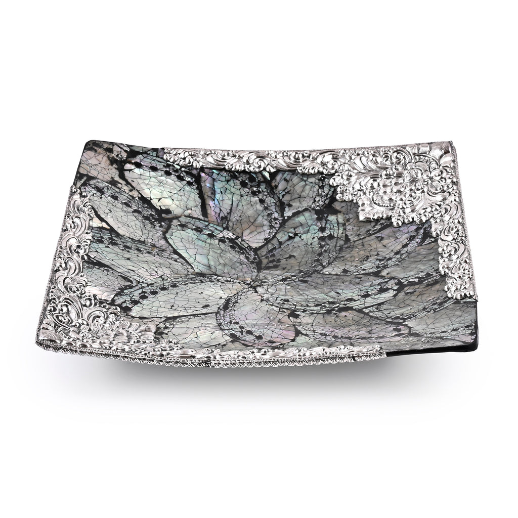 Royal Bali - Abalone Muschel Rechteckige Dekoschale 925 Silber