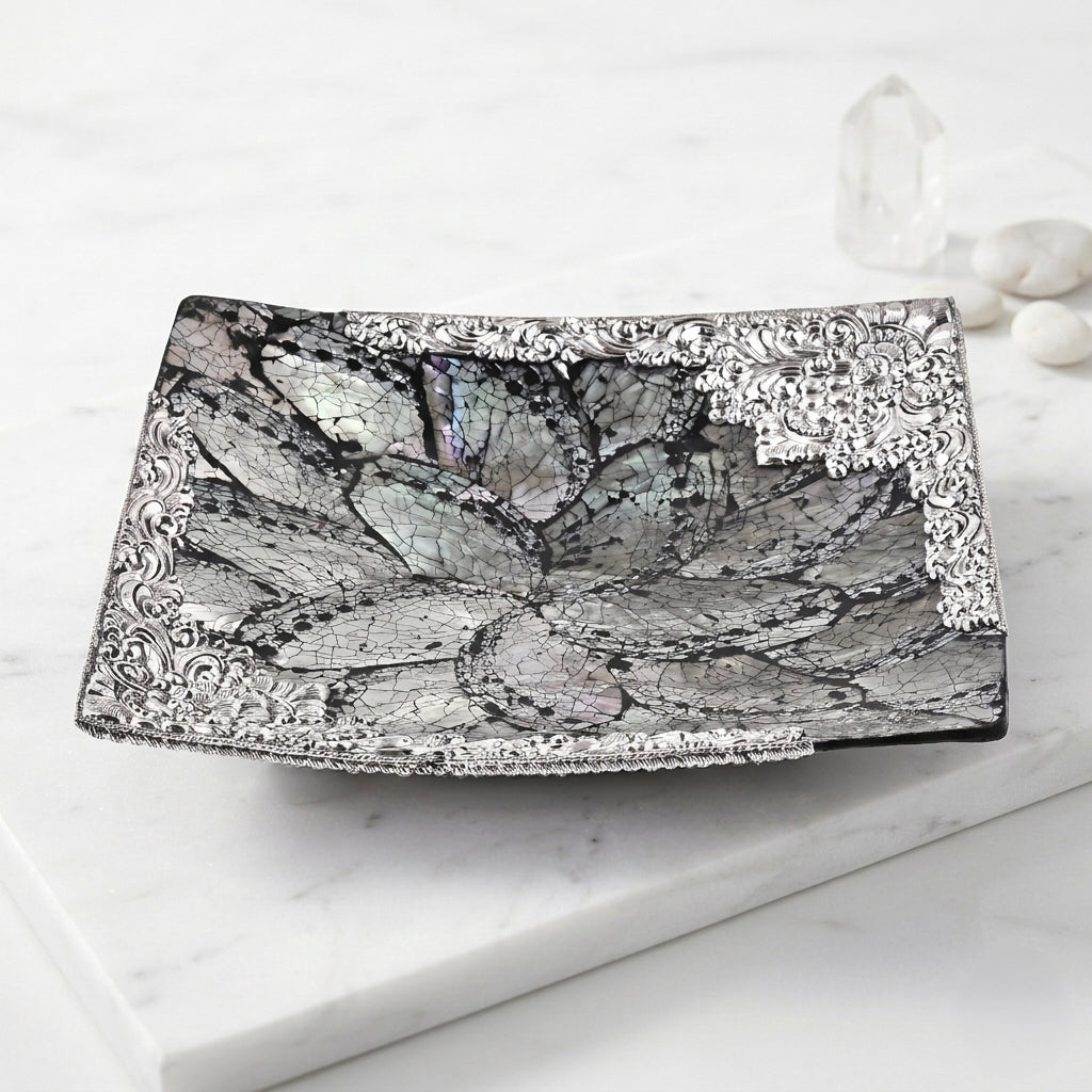 Royal Bali - Abalone Muschel Rechteckige Dekoschale 925 Silber