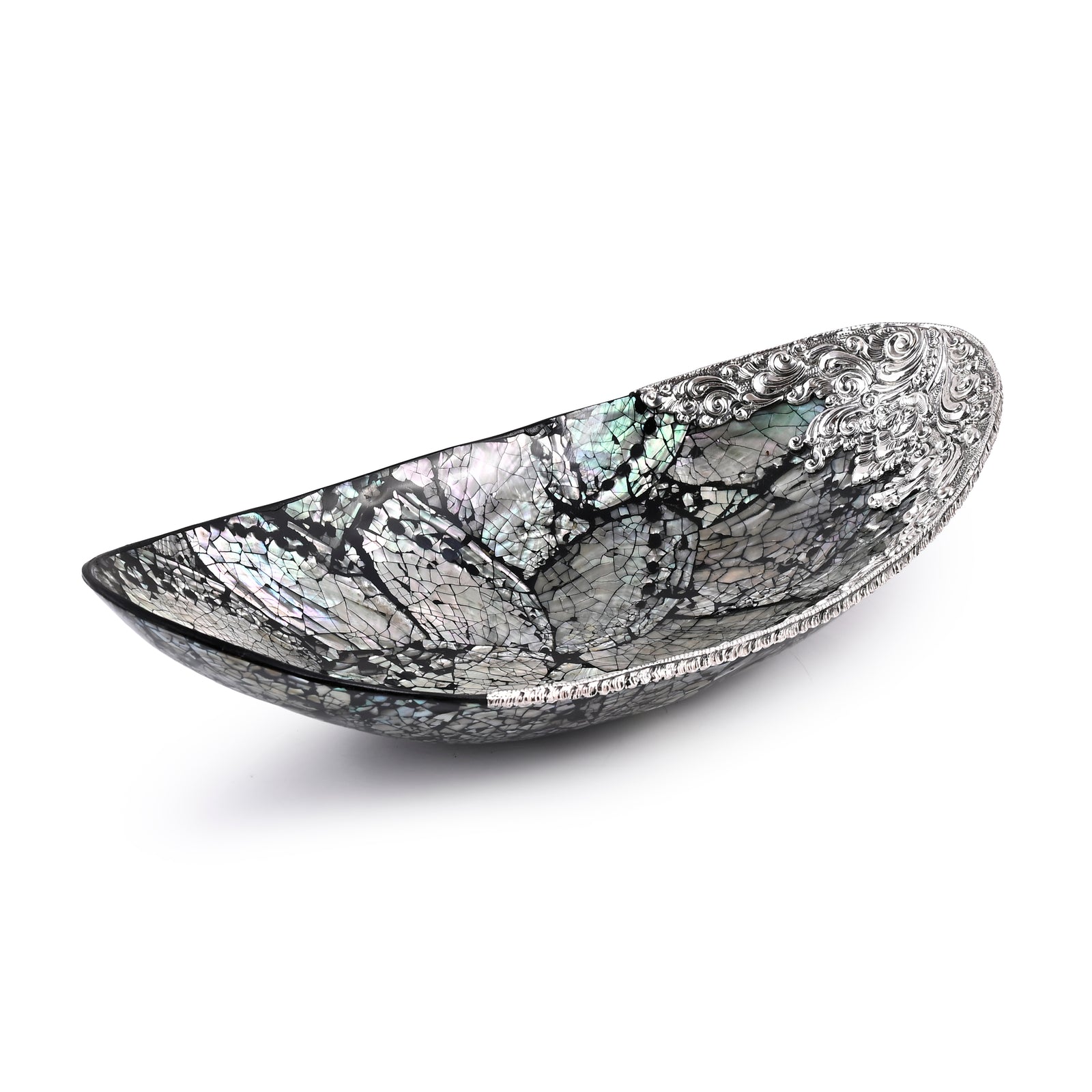 Royal Bali - Abalone Muschel Ovale Dekoschale, 925 Silber