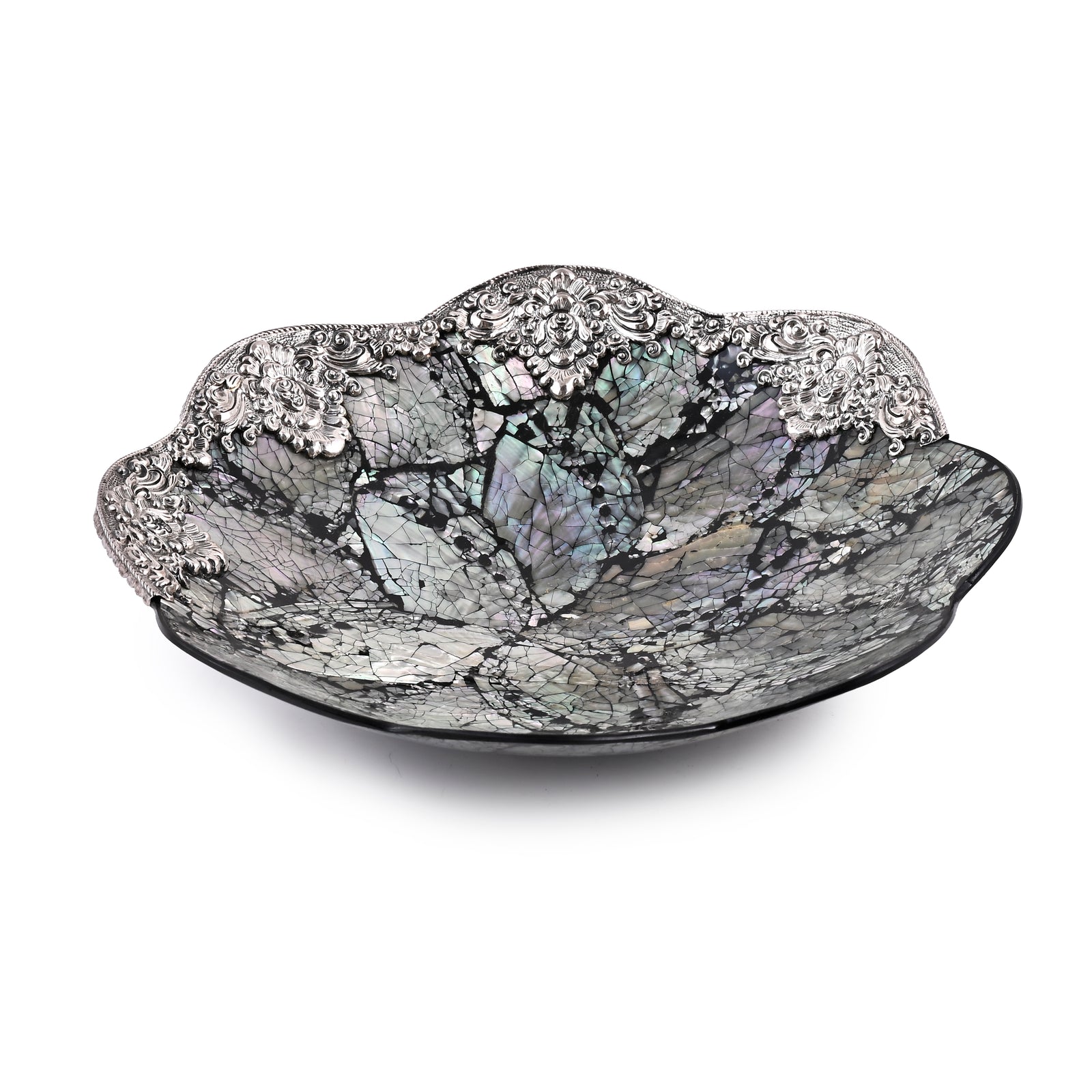 Royal Bali - Abalone Muschel Blütenförmige Dekoschale, 925 Silber