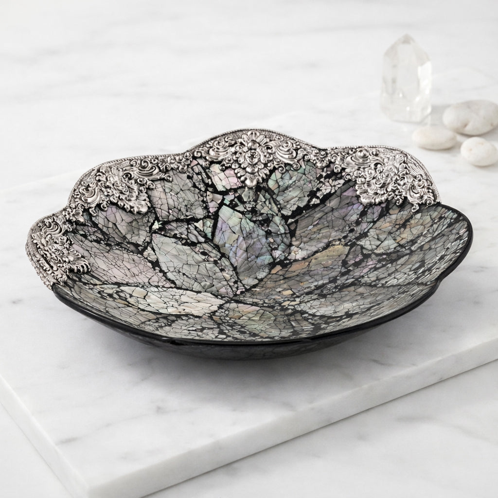 Royal Bali - Abalone Muschel Blütenförmige Dekoschale, 925 Silber