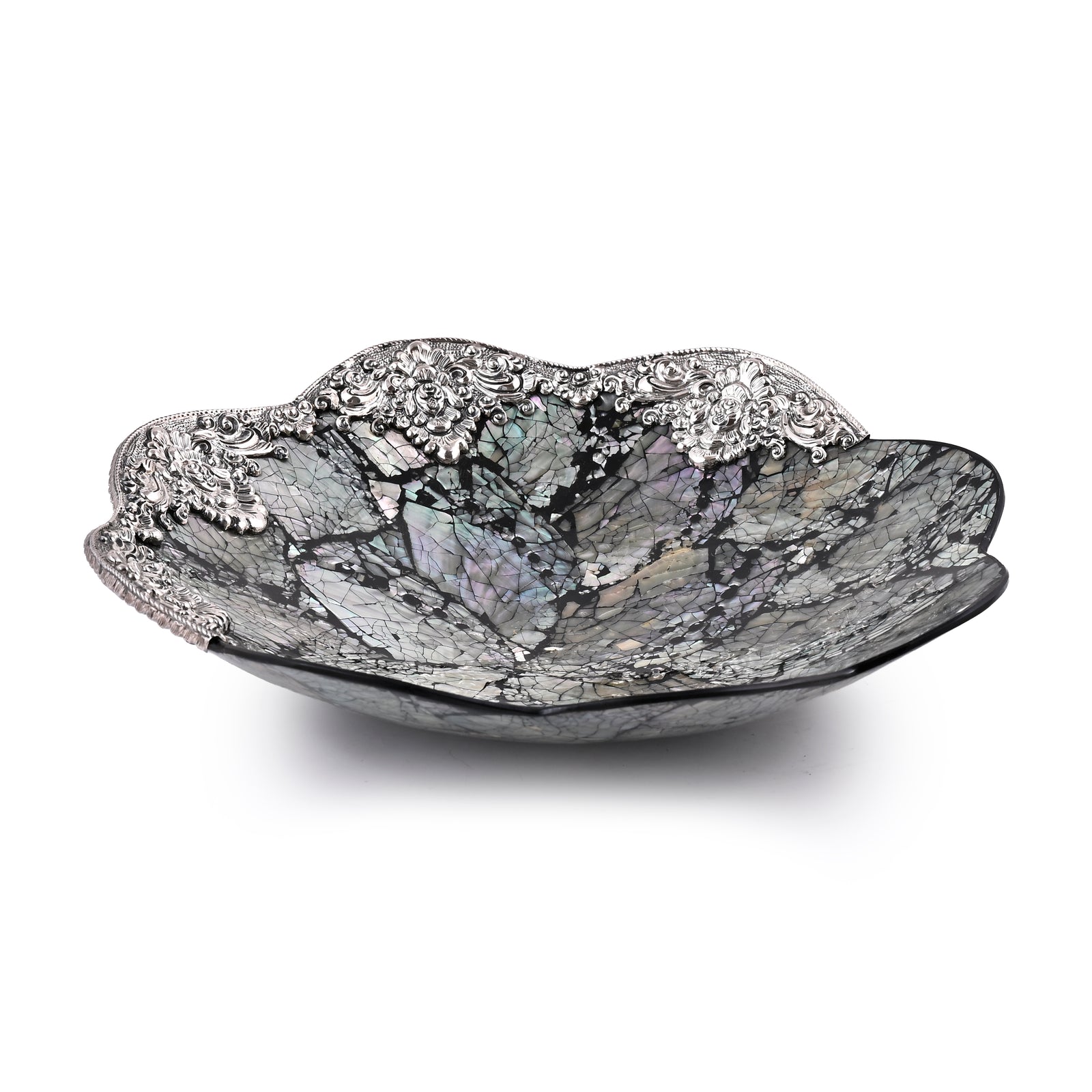 Royal Bali - Abalone Muschel Blütenförmige Dekoschale, 925 Silber
