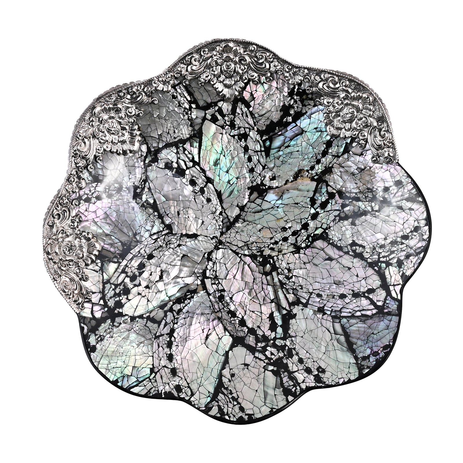 Royal Bali - Abalone Muschel Blütenförmige Dekoschale, 925 Silber