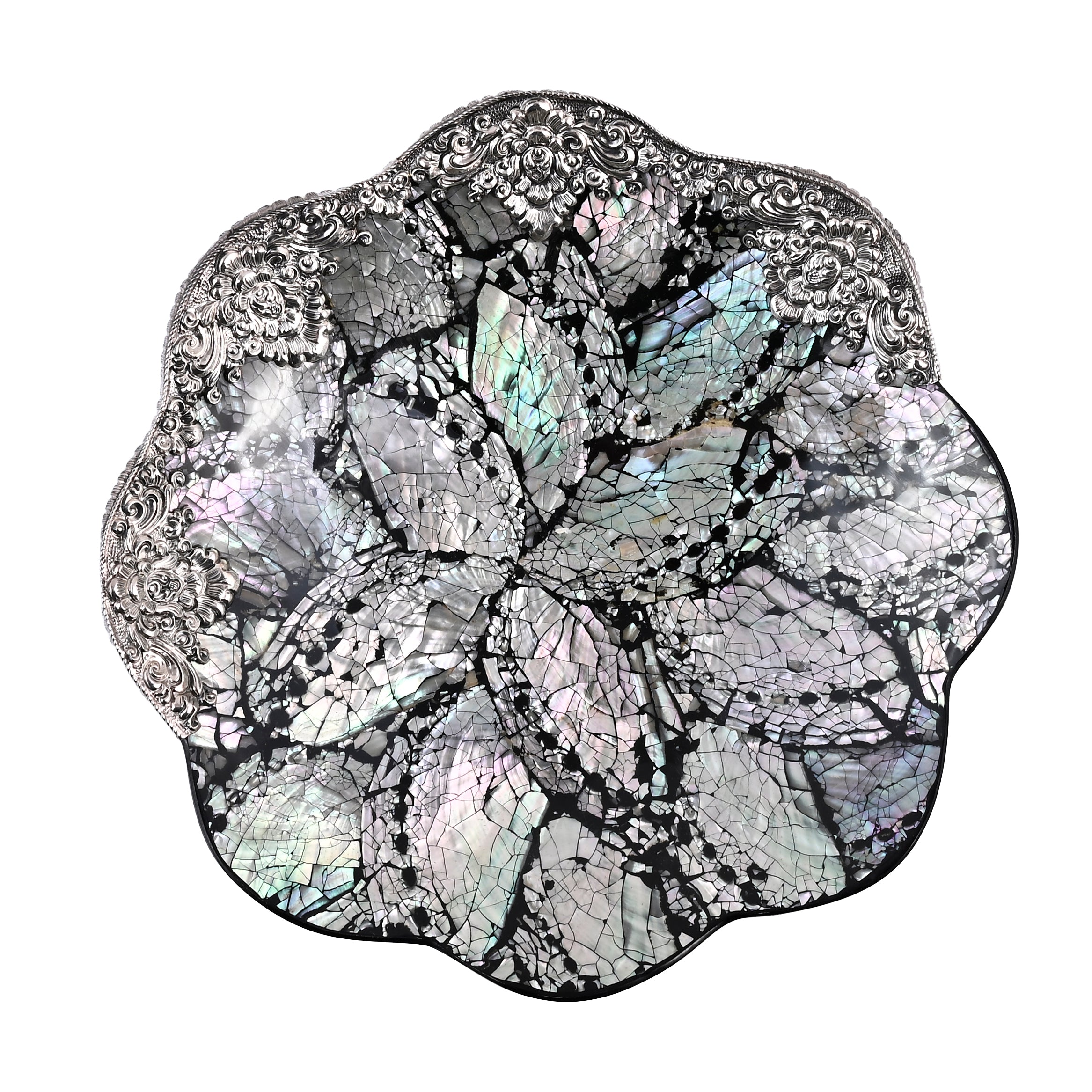 Royal Bali - Abalone Muschel Blütenförmige Dekoschale, 925 Silber