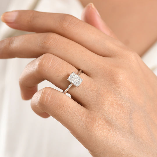 LUXURIANT DIAMOND - Lab Grown Diamant VS-EF Ring 925 Silber rhodiniert ca. 2,06 ct