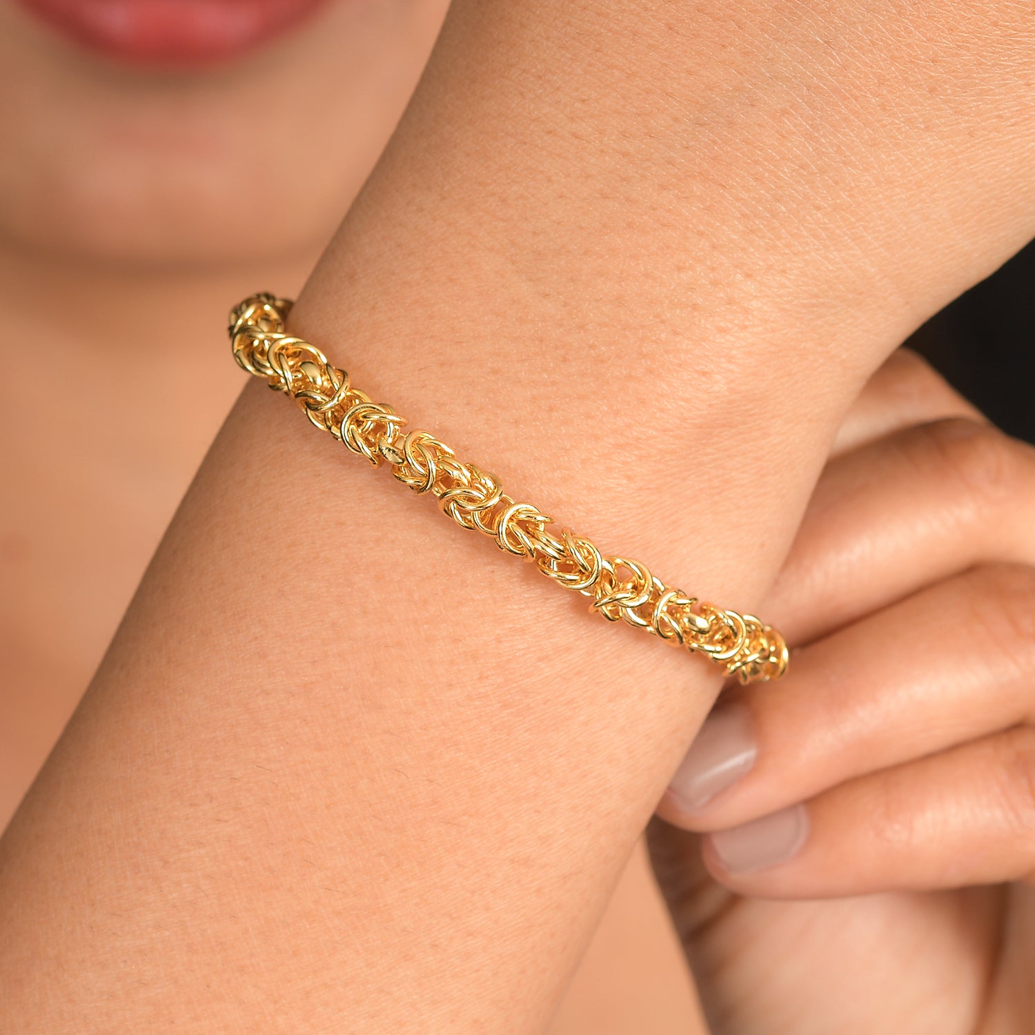 EVER TRUE Reine Bronze 750 Vergoldet Armband ca. 19 cm ca. 14,00g
