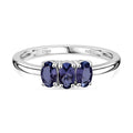 D'Joy AA Tansanit Ring 925 Silber rhodiniert (Größe 18.00) ca. 0,71 ct