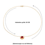 D'Joy Sunset Quarz Triplette, Weißer Zirkon Halskette ca. 50 cm 925 Silber 750 Gelbgold Vermeil ca. 4,11 ct.