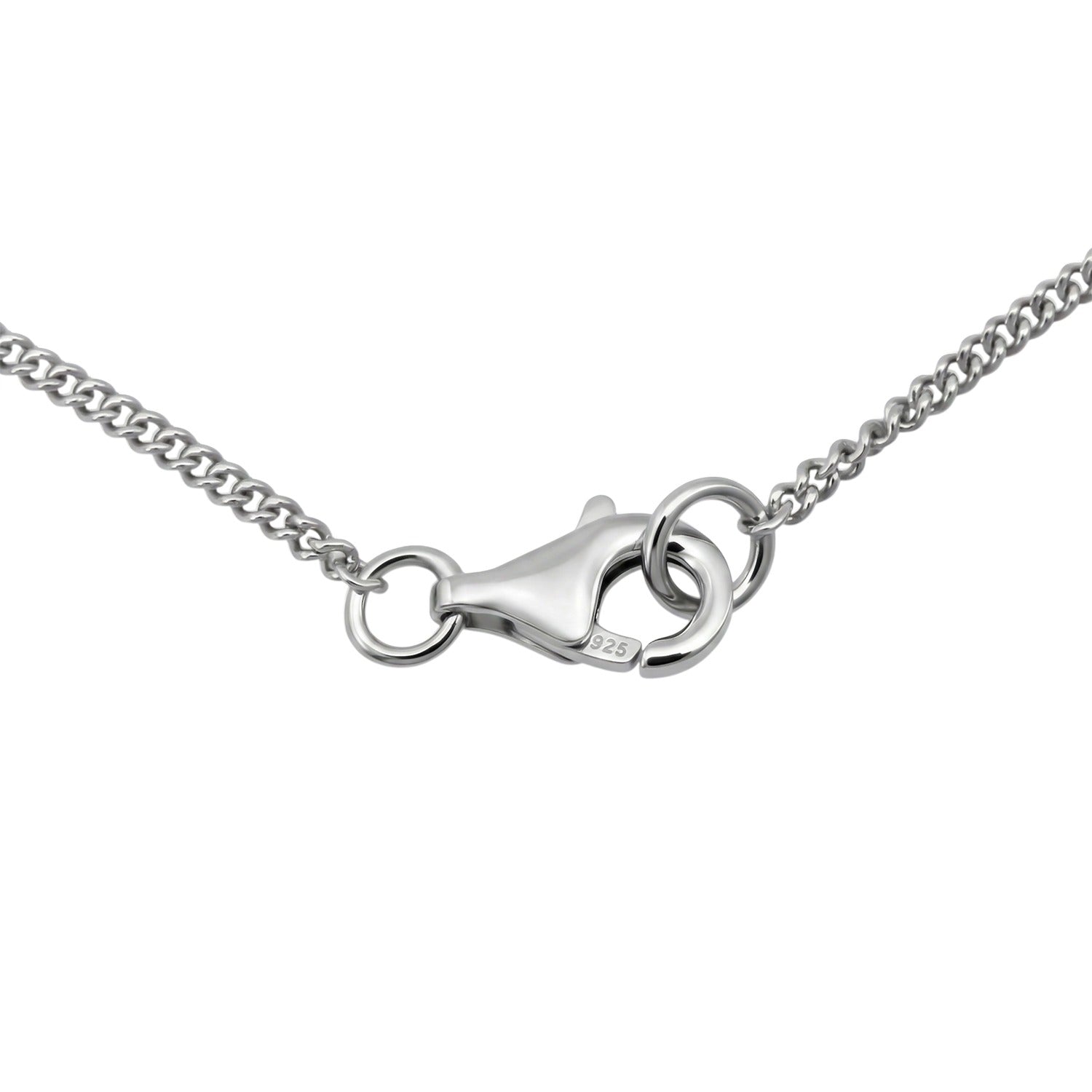 D'Joy Blauer Zirkon Halskette ca. 45 cm 925 Silber rhodiniert ca. 10,54 ct.