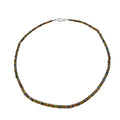 Schwarzer Opal Halskette ca. 45 cm 925 Silber rhodiniert ca. 45,00 ct.