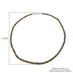 Schwarzer Opal Halskette ca. 45 cm 925 Silber rhodiniert ca. 45,00 ct.