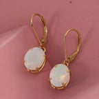 D'Joy AA Natürlicher, äthiopischer Welo Opal Ohrringe 925 Silber 750 Gelbgold Vermeil ca. 3.03 ct