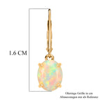 D'Joy AA Natürlicher, äthiopischer Welo Opal Ohrringe 925 Silber 750 Gelbgold Vermeil ca. 3.03 ct